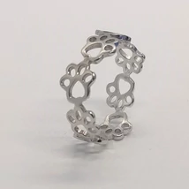 Tappancs mintával készített ezüst karika gyűrű