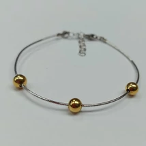 Golyós ezüst karlánc