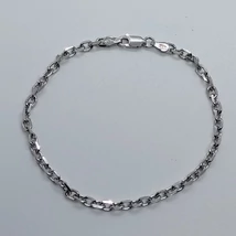 Csiszolt anker szemekből készült ezüst karlánc