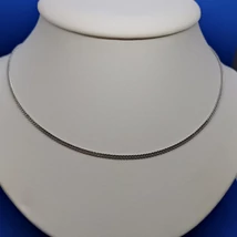 Csiszolt sűrű szemes pancer ezüst lánc