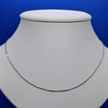 Magas fényű csiszolt szélű gyöngy anker ezüst lánc