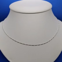 3+1 szemes vékony csiszolt figaró ezüst lánc