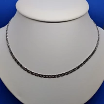 Különleges szövésű csiszolt tömör ezüst lánc