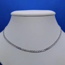 Hézagosan fűzött pancer ezüst lánc