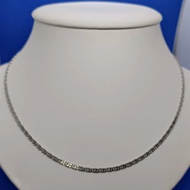 Magas fényű kicsit szögletesre csiszolt sharles ezüst lánc