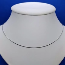 Magas fényű szögletes kocka ezüst lánc