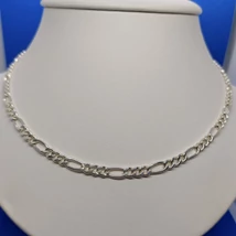 3+1 szemes klasszikus figaró ezüst lánc