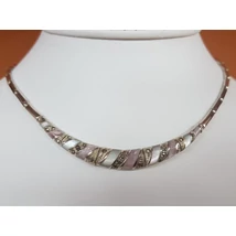 Markazit, gyöngyház  nyaklánc