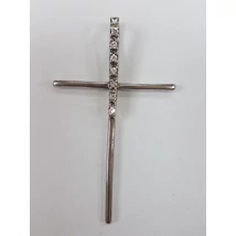 Köves ezüst kereszt medál