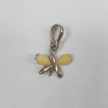 Pillangós, boroslyán köves ezüst medál