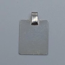 Ezüst szöglates lap medál, gravírozható